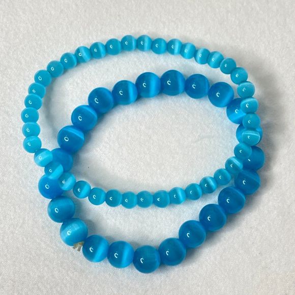 Beaded Stretch Bracelets True Blue Tigers Eye - Picture 4 of 7